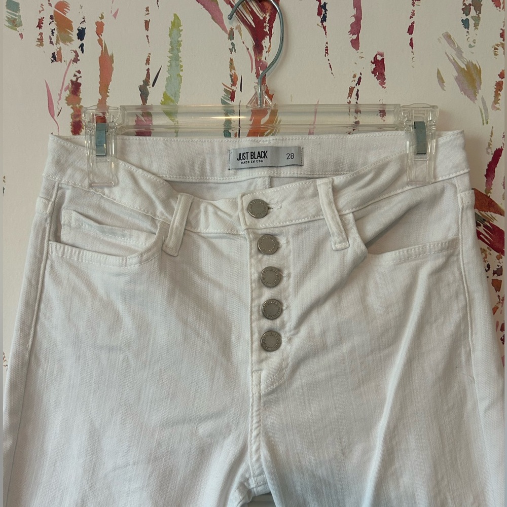 Just Black Denim White Jeans